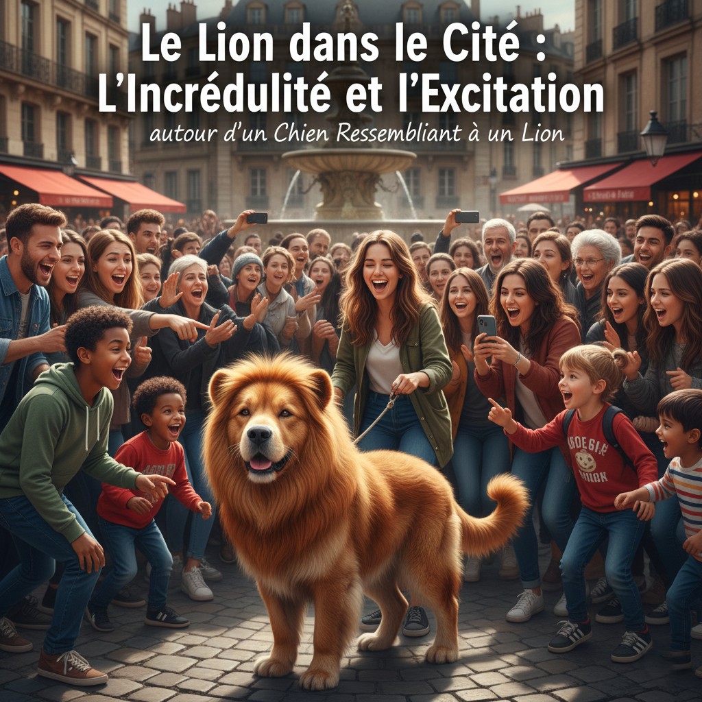Le Lion dans la Cité : L’Incrédulité et l’Excitation autour d’un Chien Ressemblant à un Lion